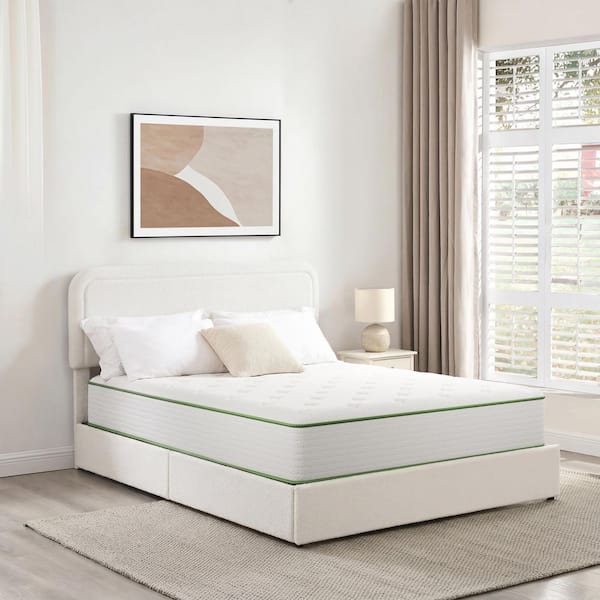 Queen Size Plush Hybrid Gel Memory Foam 10 in. Innerspring Euro Top Support and Motion Isolation Mattress