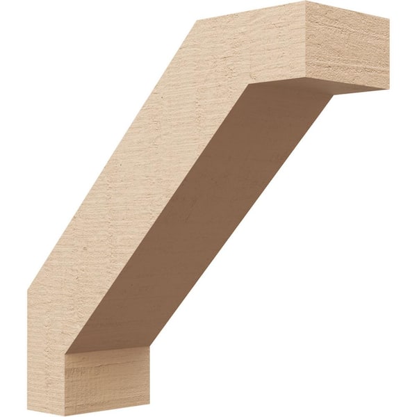 Ekena Millwork 5 in. x 16 in. x 16 in. Burlington Rough Cedar Woodgrain Timberthane Polyurethane Knee Brace, Primed