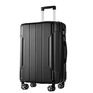 28 in. Black Lightweight Durable ABS Hardshell Suitcase