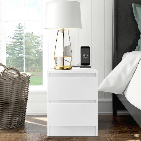 Malm deals white nightstand