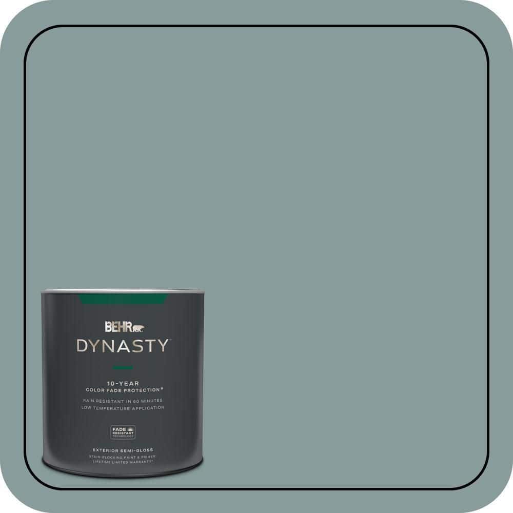 1 qt. Home Decorators Collection #HDC-AC-23 Provence Blue Semi-Gloss Enamel Exterior Stain-Blocking Paint & Primer price history on PriceWatchPro