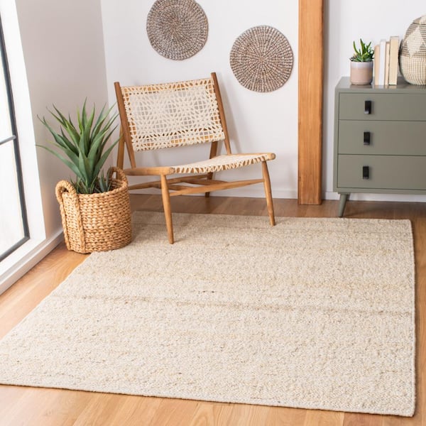 Natura 3 ft. x 4 ft. Ivory Gradient Solid Color Area Rug