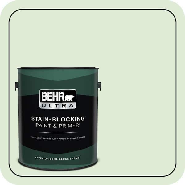 BEHR ULTRA 1 gal. #M390-2 Misty Meadow Semi-Gloss Enamel Exterior Paint & Primer