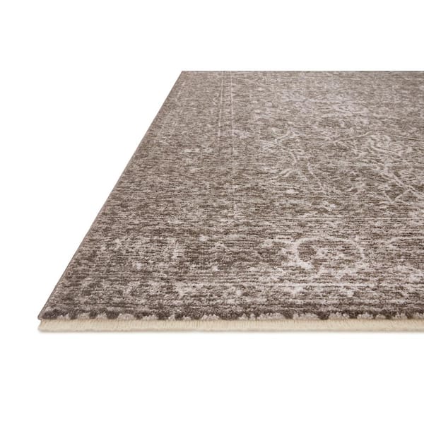 Vance Taupe/Dove 1 ft. x 1 ft. Traditional Fringed Sample Area Rug