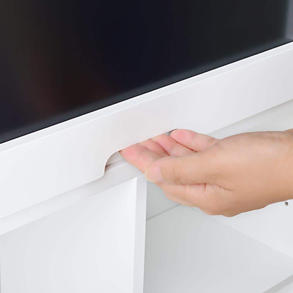 Murphy White Laminated MDF Fold-Down Wall Desk with Chalkboard and Storage