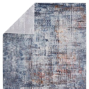 Vibe Donati Blue/Orange 9 ft. x 12 ft. Abstract Rectangle Area Rug
