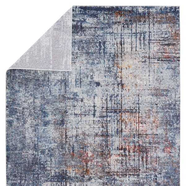 Vibe Donati Blue/Orange 9 ft. x 12 ft. Abstract Rectangle Area Rug