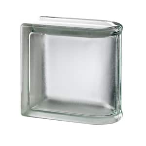 3 in. Thick Series 6 x 6 x 3 in. Linear End (1-Pack) White Mist Pattern Glass Block (Actual 5.75 x 5.75 x 3.12 in.)