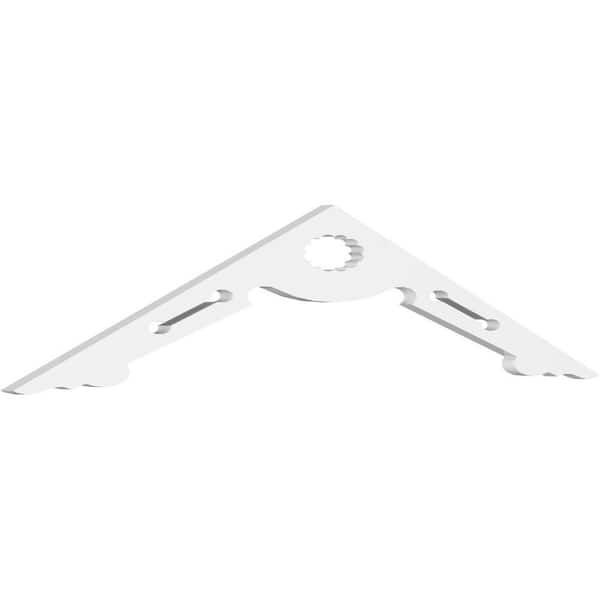Ekena Millwork 1 in. x 48 in. x 10 in. (5/12) Pitch Cena Gable Pediment Architectural Grade PVC Moulding