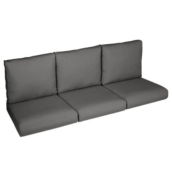 SORRA HOME Sorra Home 25 in. x 23 in. x 5 in. (6-Piece) Deep Seating Outdoor Couch Cushion in ETC Steel