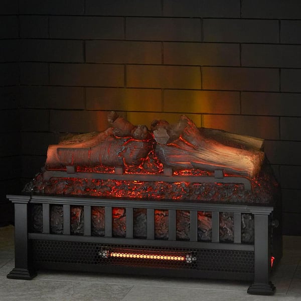 StyleWell Barkridge 20.5 in. Infrared Electric Fireplace Log Set Heater  SP5822-3 - The Home Depot