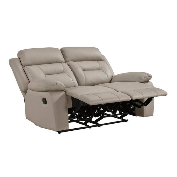 Mebel ITALY A. Fletcher ギア型トレイ 2個セット Lazzara Emillia 62.5 in. W Latte Leather 2-Seater Manual Double