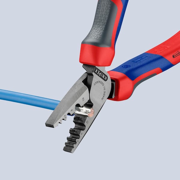 KNIPEX 7-1/4 in. Comfort Grip Crimping Pliers for Cable Links 97
