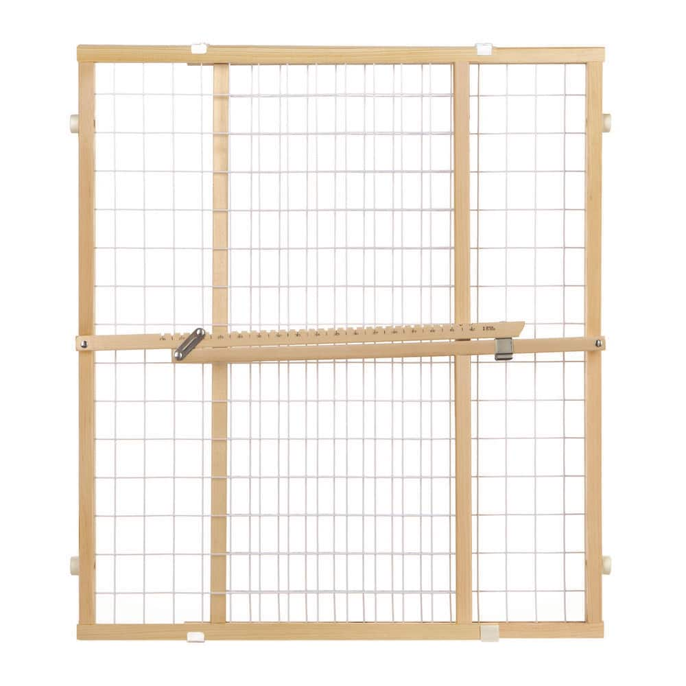 Wide Wire Mesh Pet Gate-Color:White