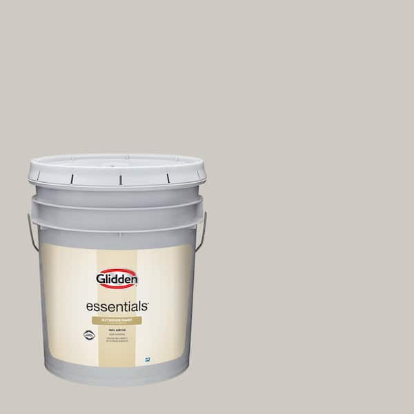 Glidden Essentials 5 gal. #PPG1007-2 Swirling Smoke Satin Exterior Paint