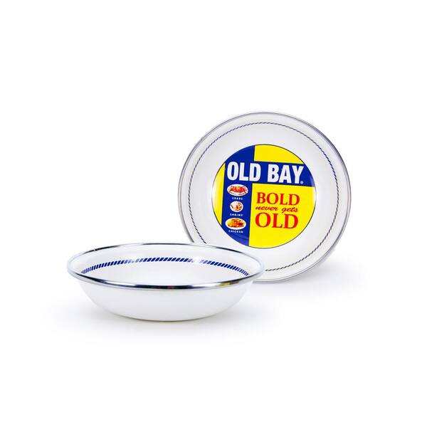 Golden Rabbit Old Bay 4 oz. Enameled Steel Round Tasting Bowl