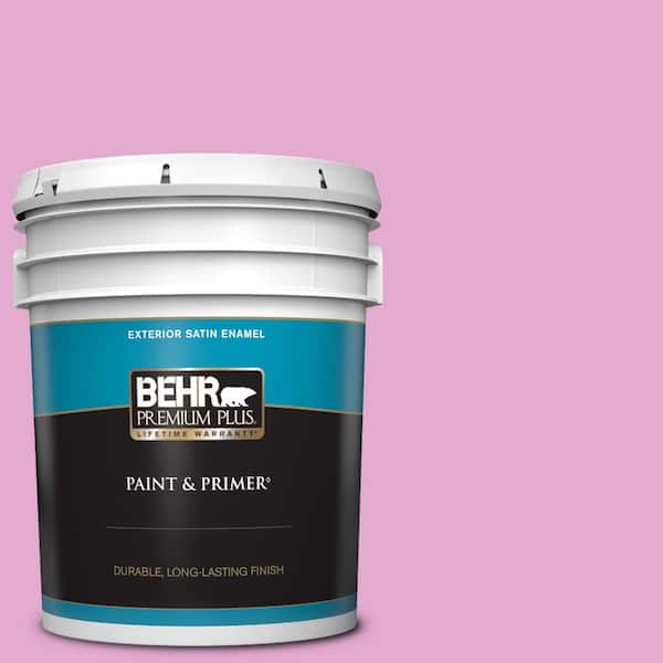 BEHR MARQUEE 1 qt. #680A-3 Pink Bliss Satin Enamel Interior Paint