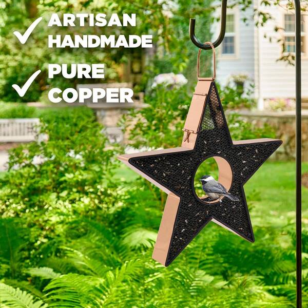 Good Directions Star Fly-Thru? Bird Feeder, Copper, Plexiglass Panels