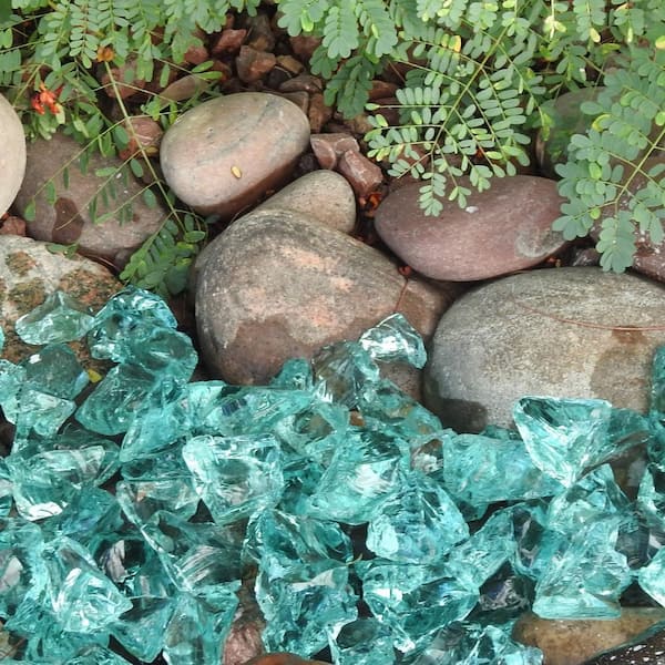 Hiland Aqua Recycled Fire Glass, 10 lbs Hiland Aqua Recycled Fire Glass, 10 lbs