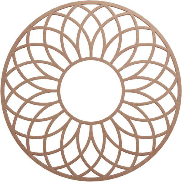 Ekena Millwork 28 in. x 10.125 in. x 0.375 in. Wood Medallion Moulding