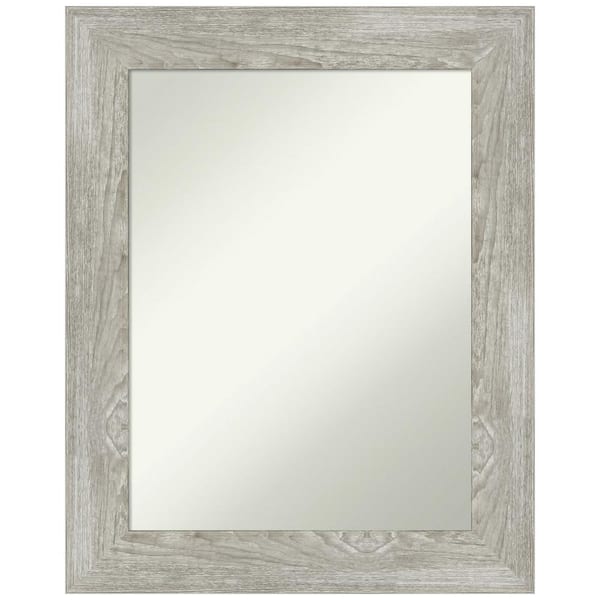 Amanti Art Dove Greywash 24 in. H x 30 in. W Framed Non-Beveled Wall Mirror in Gray