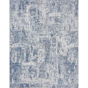 Cellini Abstract Blue 8 ft. x 10 ft. Indoor Area Rug