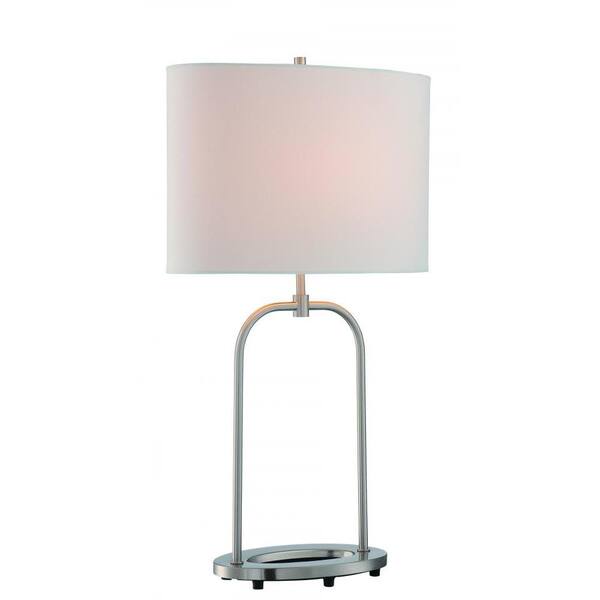 Filament Design 27.5 in. Polished Steel Table Lamp