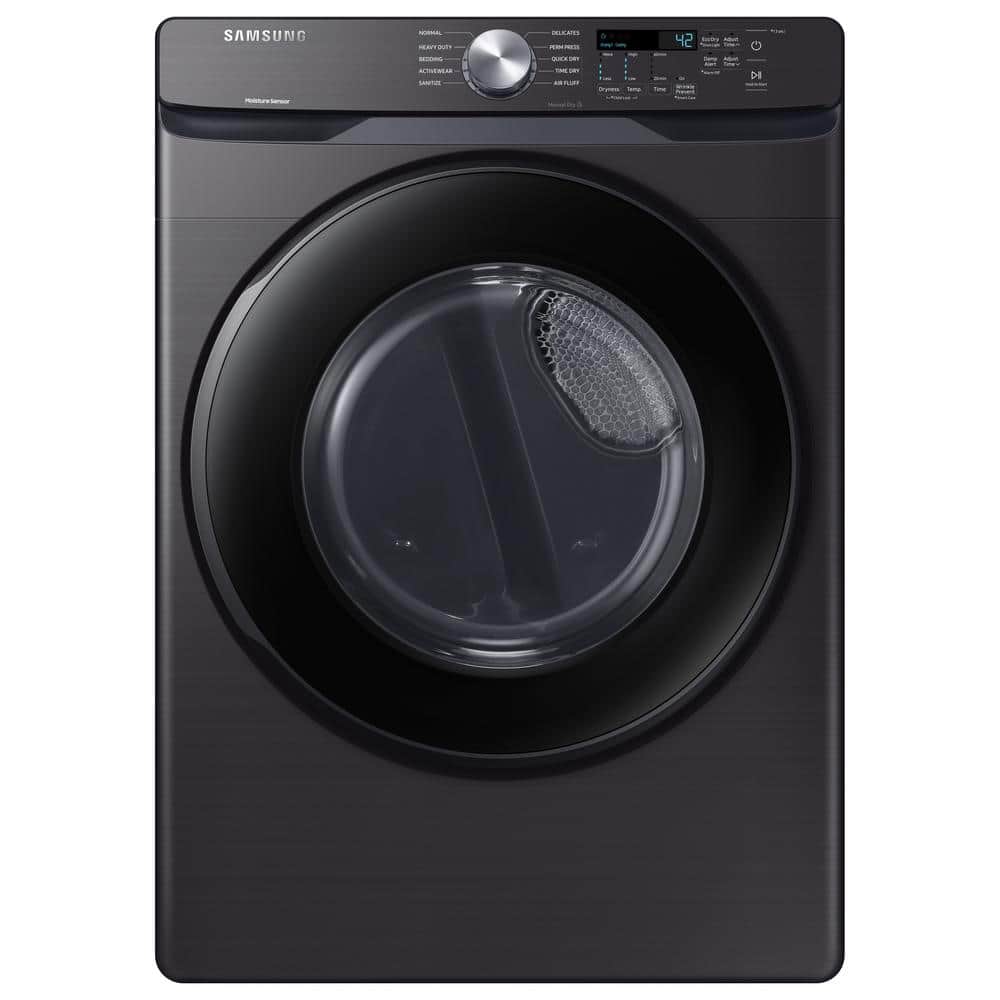 Samsung 7.5 cu. ft. Stackable Vented Electric Dryer with Sensor Dry in Brushed Black
