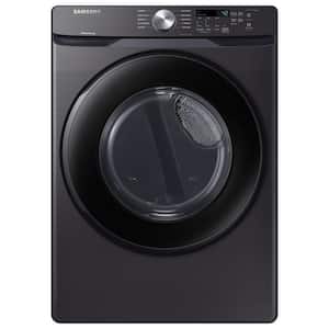 7.5 cu. ft. Stackable Vented Electric Dryer with Sensor Dry in Brushed Black