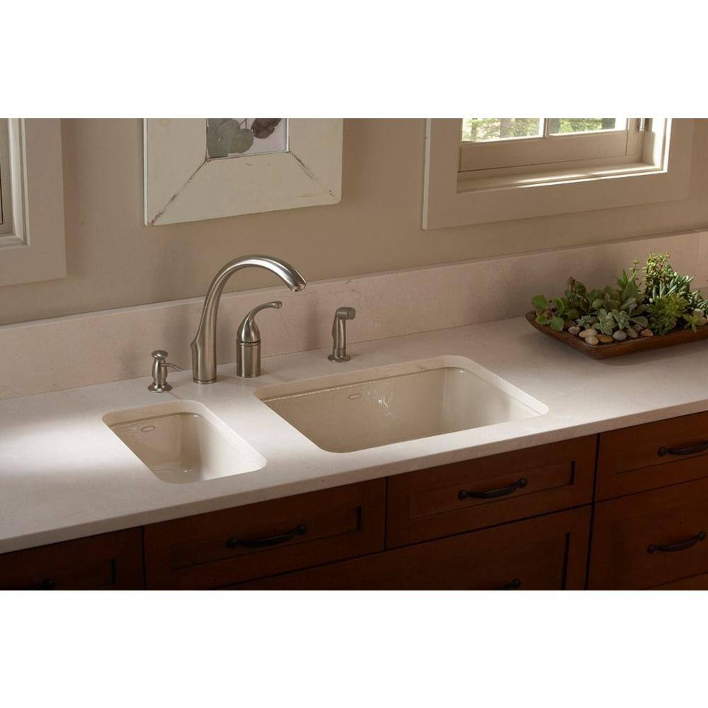 White Cast Iron Drop-In Single Bowl Kitchen Sink