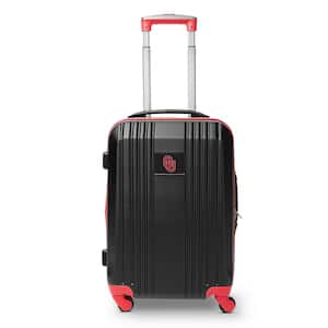 NCAA Oklahoma 21 in. Red Hardcase 2-Tone Luggage Carry-On Spinner Suitcase