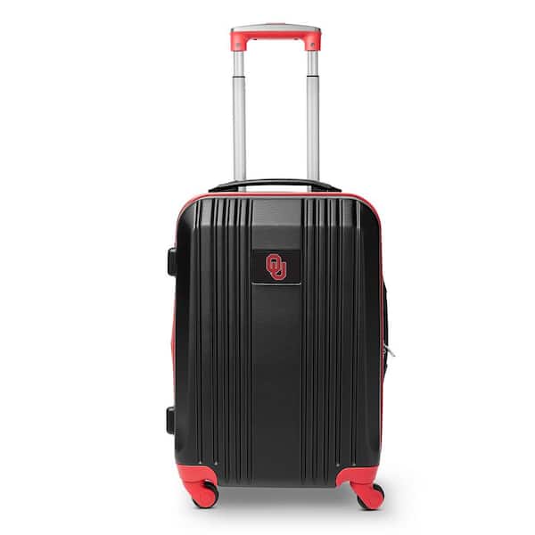 Denco NCAA Oklahoma 21 in. Red Hardcase 2-Tone Luggage Carry-On Spinner Suitcase