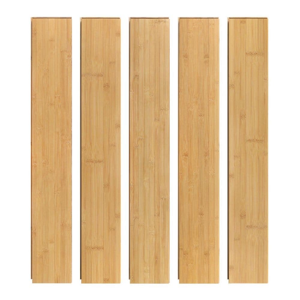 40.15 in. L x 5.11 in. W x 0.6 in. T Click-Lock Solid Bamboo Hardwood Flooring, Light Honey (20 sq. ft. /Case) price history on PriceWatchPro
