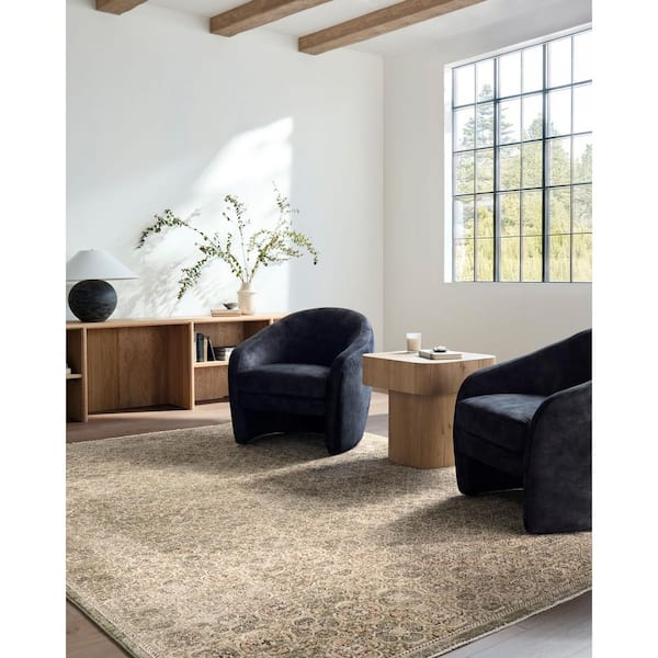 Galey Alix x Livabliss Myrtle Avenue II Vintage Damask Area Rug, 8'10 in. x 12'2 in. (9' x 12'), Dark Brown