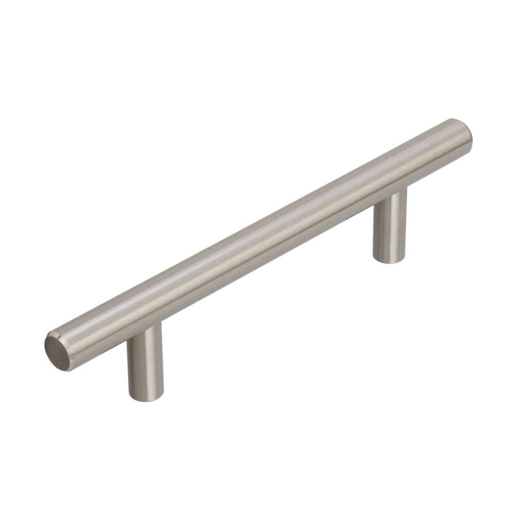 Bar Pulls 3-3/4 in. (96mm) Modern Sterling Nickel Bar Cabinet Pull (10-Pack