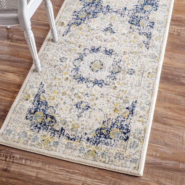 Verona Vintage Persian Blue 3 ft. x 14 ft. Runner Rug