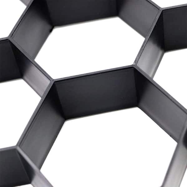 Wellco 11.8 in. x 11.8 in. x 1.5in. Black Plastic DIY Paver Mold Reusable Concrete Stepping Stone Paver Walk Way Mold