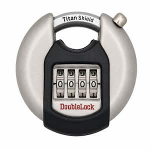 Crab Combo, 2-3/4 in. 4-Dial Combination Discus Padlock with Shroud