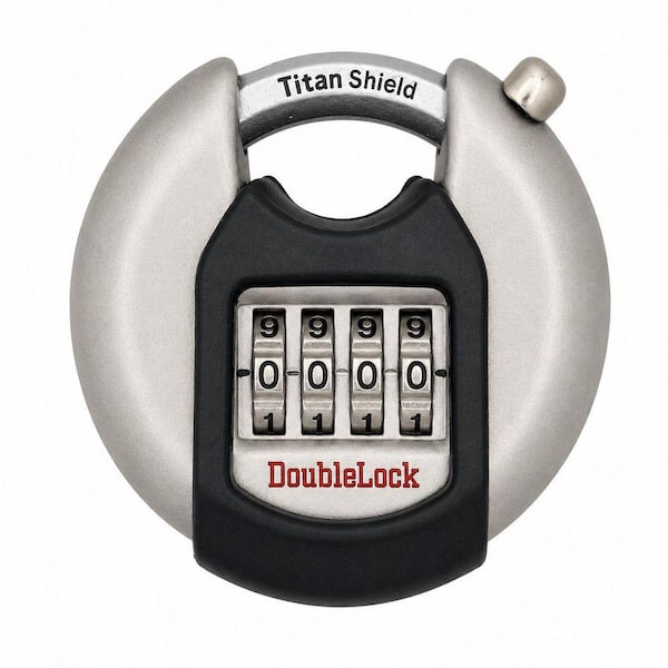 Crab Combo, 2-3/4 in. 4-Dial Combination Discus Padlock with Shroud