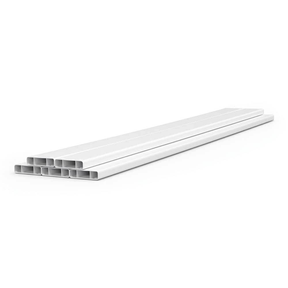 1-1/2 in. x 5-1/2 in. x 8 ft. White Vinyl Ranch Fence Rail (5-Pack) price history on PriceWatchPro