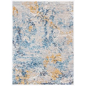 Madison Grey/Blue 5 ft. x 8 ft. Abstract Gradient Area Rug