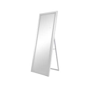 23.5 in. W x 65 in. H Rectangular Silver Full Length Floor Mirror with LED Light Dimmable