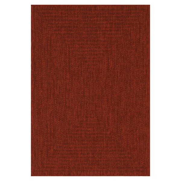 PLAYA RUG Viola Red 5 ft. x 8 ft. Indoor/Outdoor Area Rug