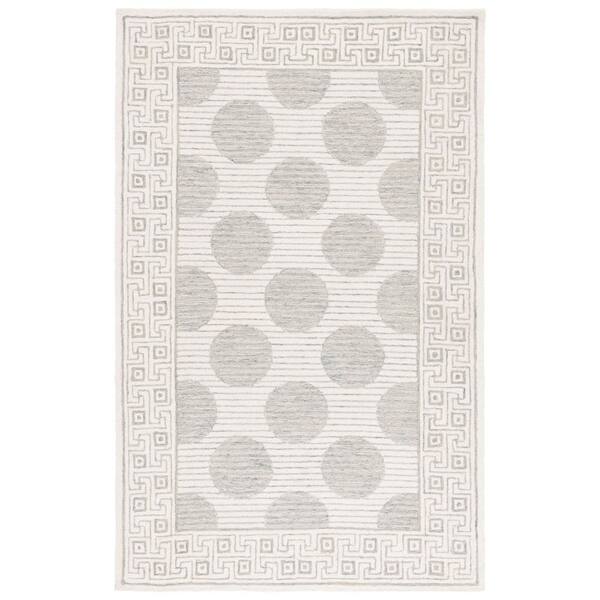 Pine 5 ft. x 8 ft. Sage/Ivory Polka Dot Area Rug