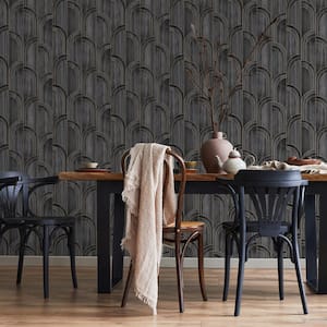Sublime Modella Wood Black Wallpaper Sample