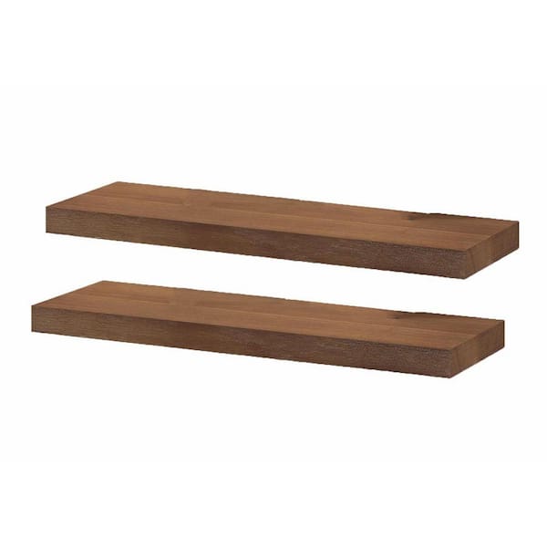 24 in. W x 6.7 in. D Dark Brown Floating Shelves Decorative Wall