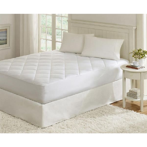 Unbranded White Quilted Down Alternative Hypoallergenic Waterproof Full Mattress Pad
