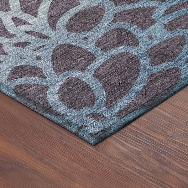 Chantille Machine Washable Indoor/Outdoor Abstract ACN2412 Plum 9 ft. x 12 ft. Area Rug