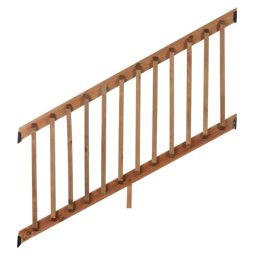 6 ft. Cedar-Tone Southern Yellow Pine Stair Rail Kit with B2E Balusters price history on PriceWatchPro