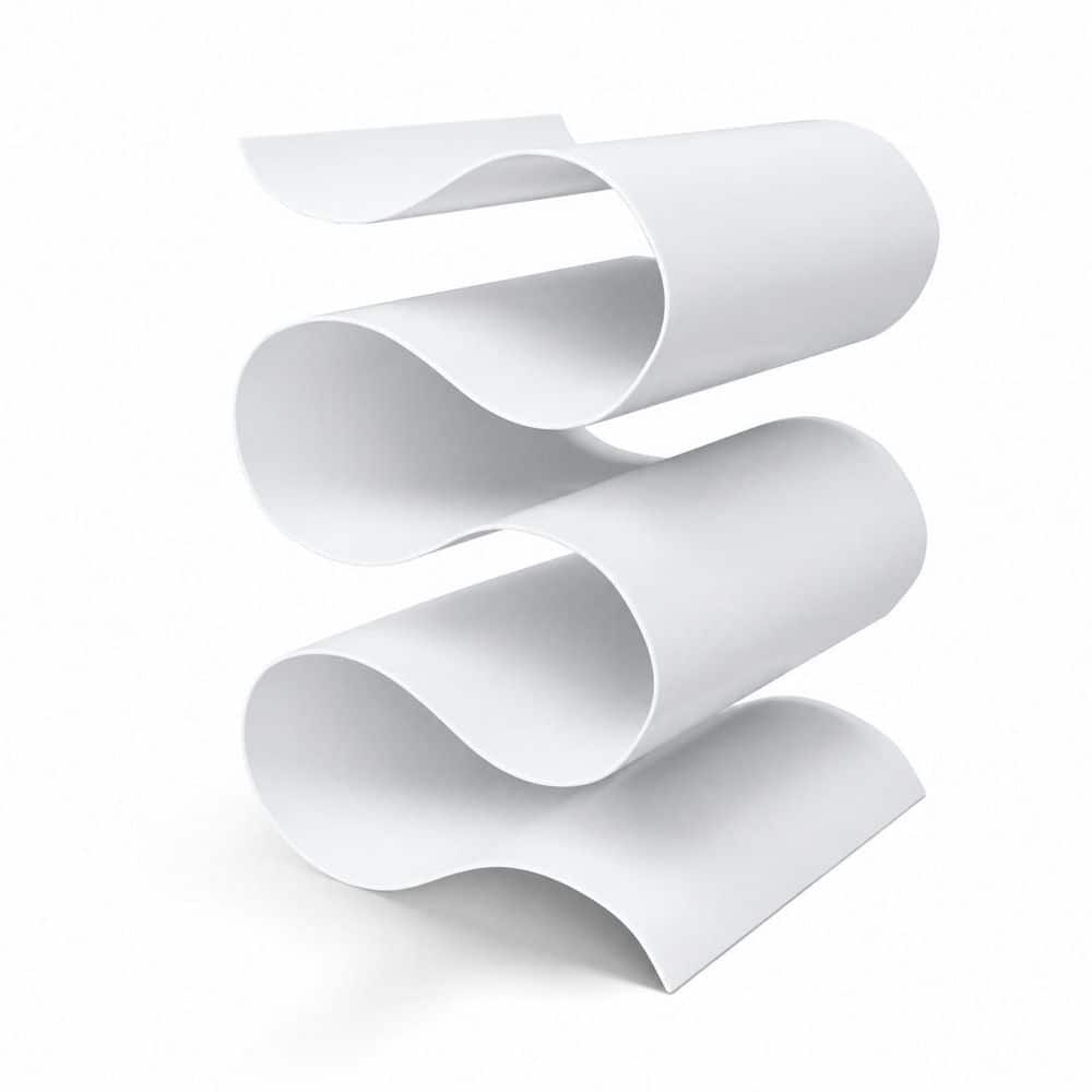White Minimalist Metal Wine Rack Countertop Holder for 5 Bottles, for Kitchen Cabinet or Bar Storage